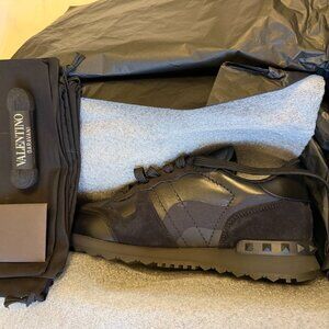 VALENTINO GARAVANI CAMOUFLAGE NOIR ROCKRUNNER SNEAKER - BRAND NEW